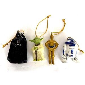 Star Wars Figurine Ceramic Christmas Ornaments 2006 Lucasfilms, LTD Yoda Darth